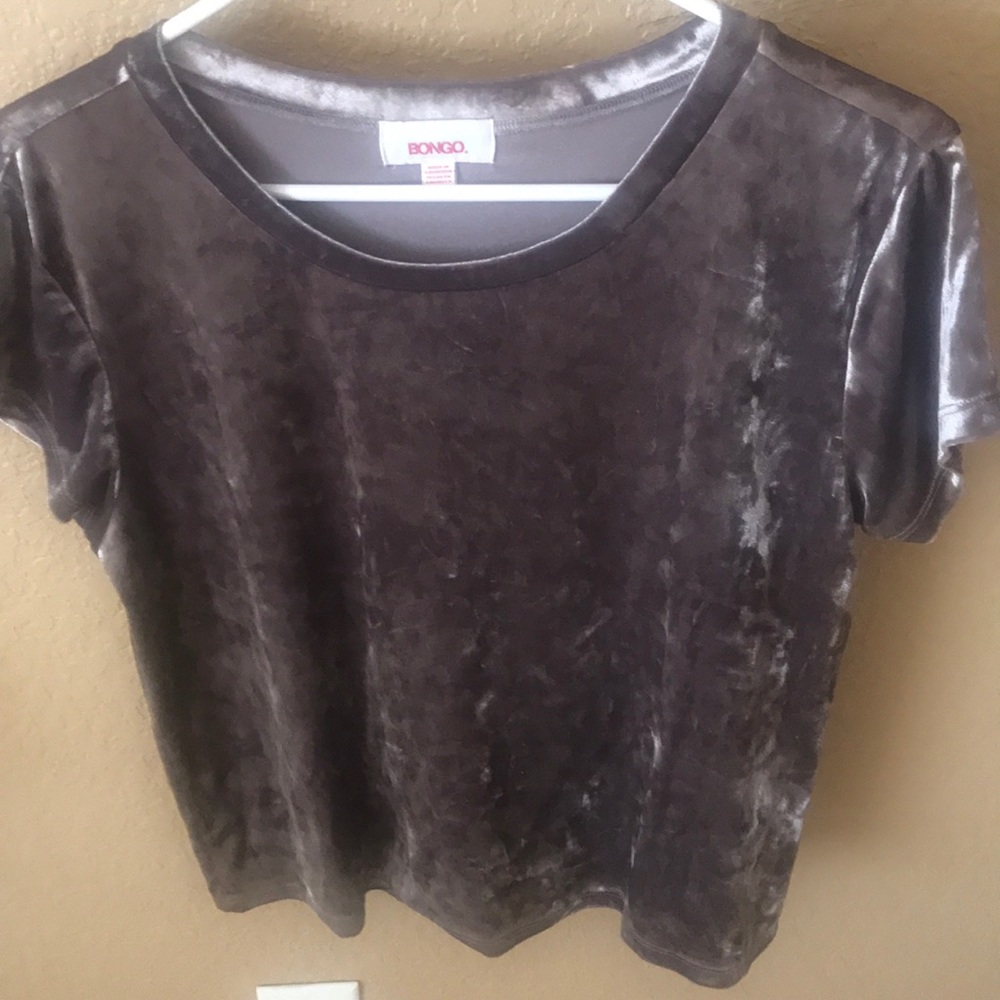 Velvet shirt sleeve shirt